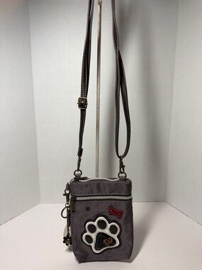 Chala Handbags Paw Print Venture Cellphone Crossbody Handbag